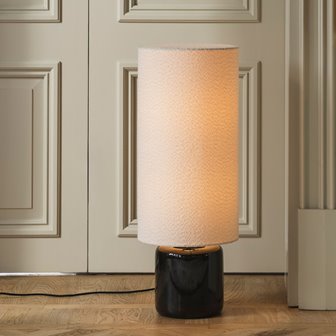 Lampa stojąca ceramiczna czarna boucle Florian